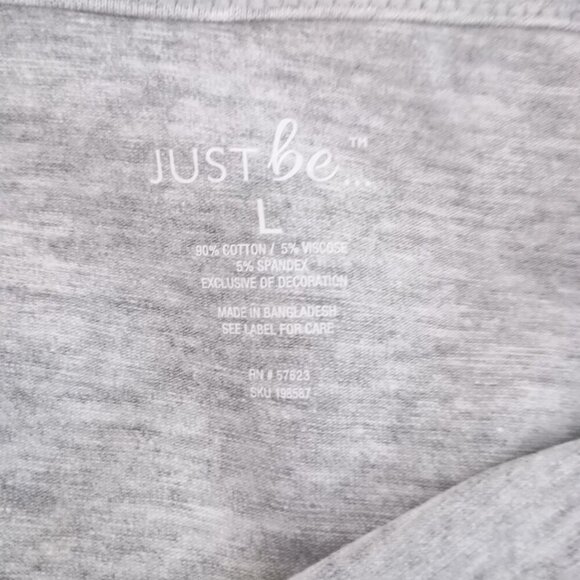 Set of 2 Just Be Camis Black Gray Size L NWT Adjustable Strap Cotton Blend - Picture 7 of 9